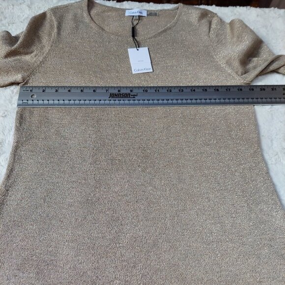 Calvin Klein Metallic Bell Sleeve Sweater - Picture 8 of 9